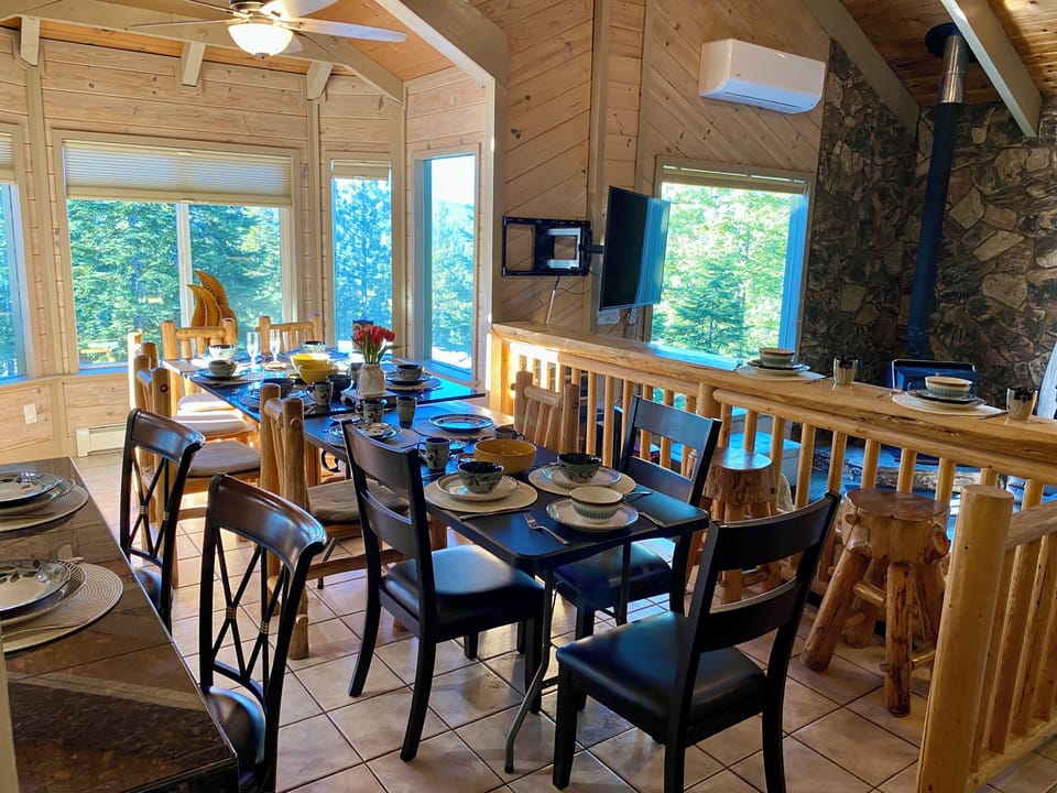 Staged for a family gathering in the upstairs dining room