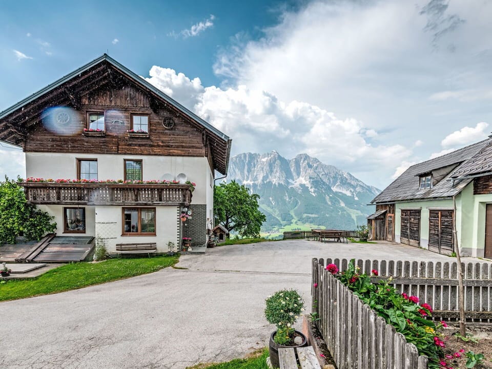 Cloud, Plant, Sky, Building, Window, Mountain, House, Tree, Highland, Fence