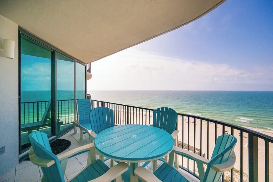 Relax with a marvelous sunset on the coastline while taking in the stunning views and salty breeze from the gulf