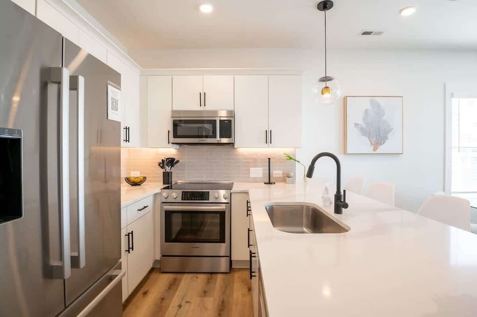 Lower Kitchen with Quartz Countertops