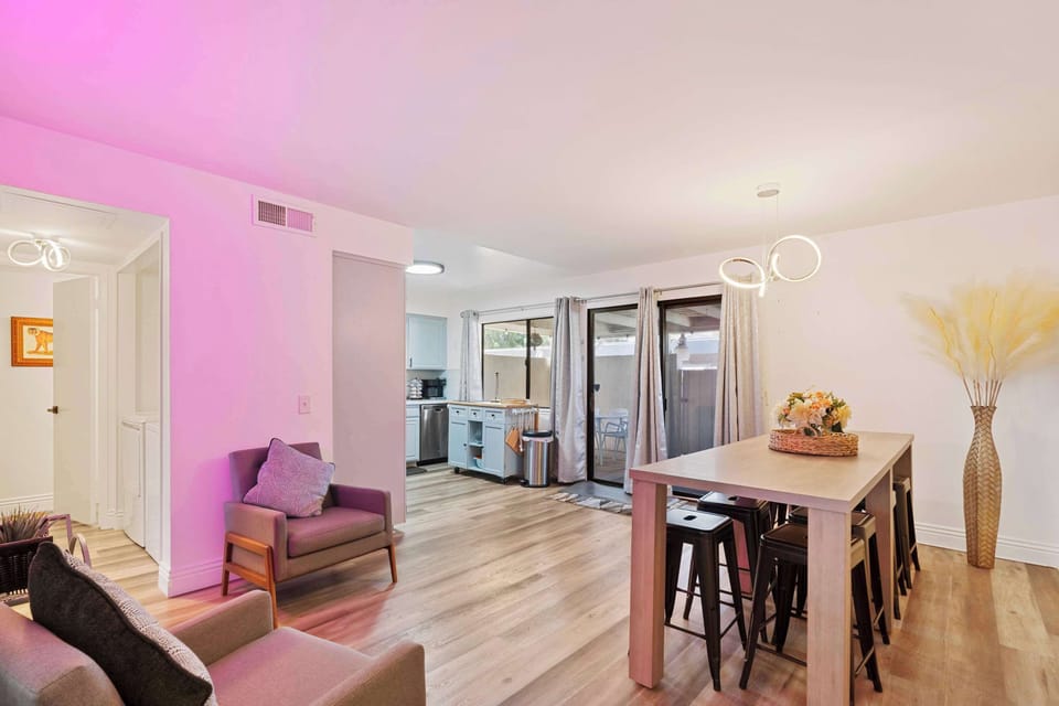 Dining table with seating for 8 