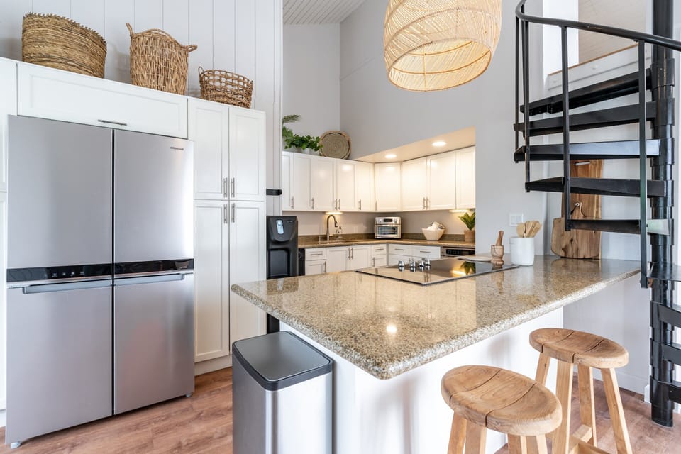 Spacious Kitchen with Bar Seating