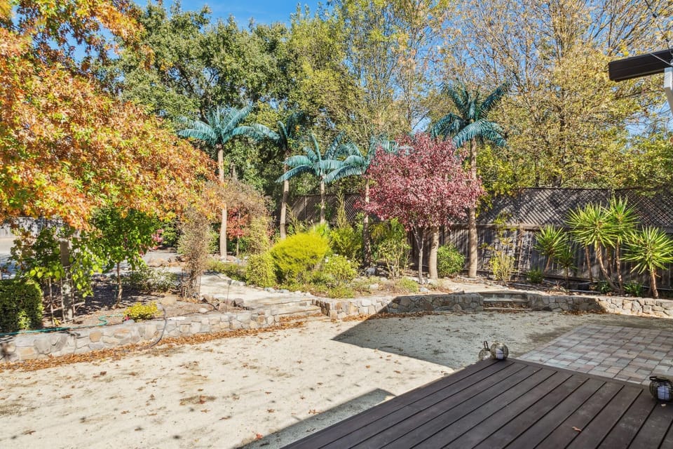 Landscaped yard