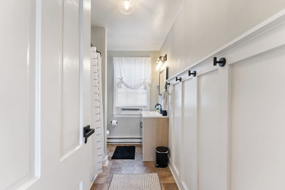 Clean, modern bathroom with updated fixtures.
