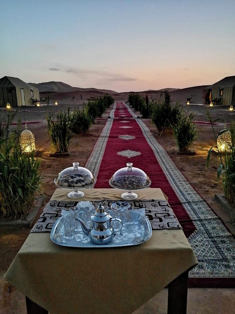 Outdoor banquet area