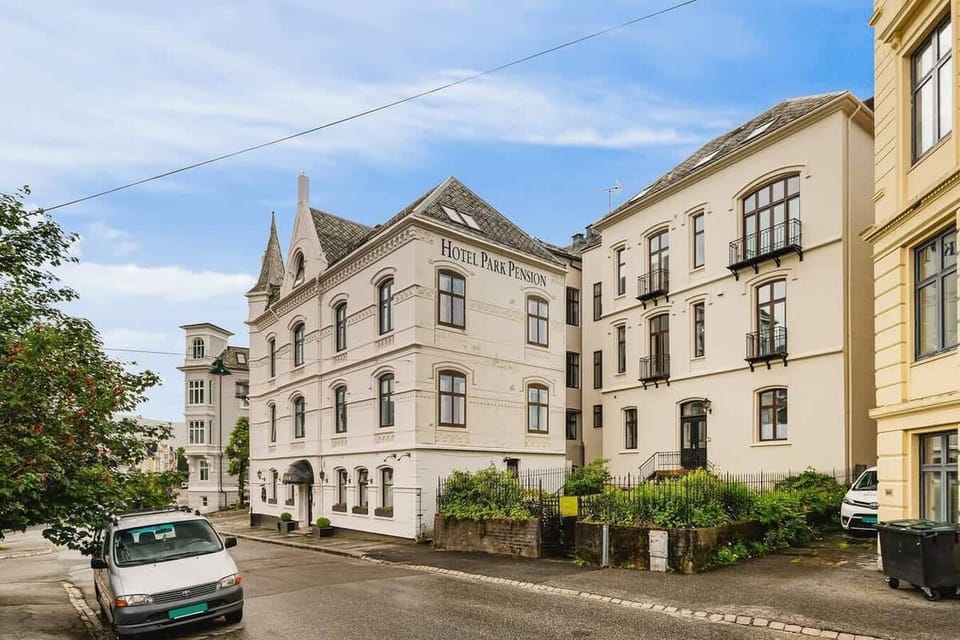 Classic architecture lines this peaceful street, giving the neighborhood a picturesque, European feel.