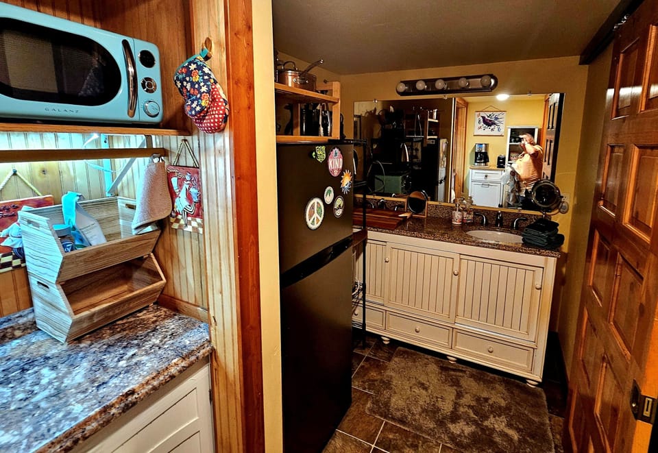 Fully equipped and somewhat supplied kitchenette