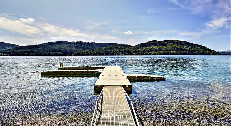 Private beach on Whitefish Lake