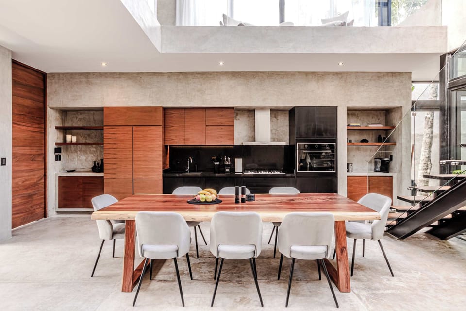 Kitchen & Dining | Gather eight for a private chef dinner here