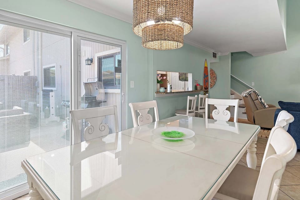 Dining table with seating for six