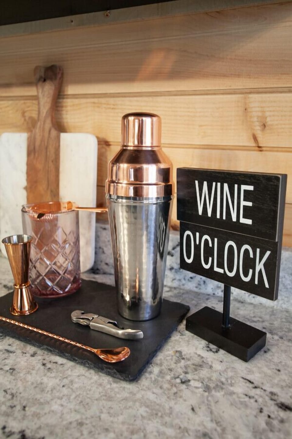 charming bar setup for a cozy kitchen vibe.