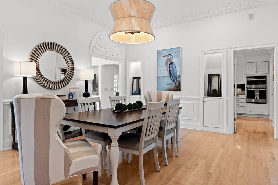 Dining area just inside front door