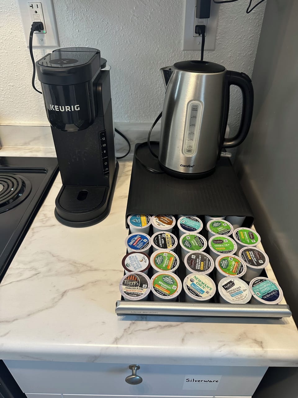 Assortment of Keurig coffees 