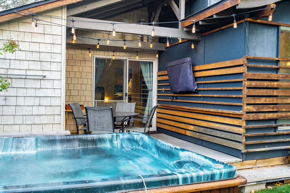 Take a dip in the hot tub.