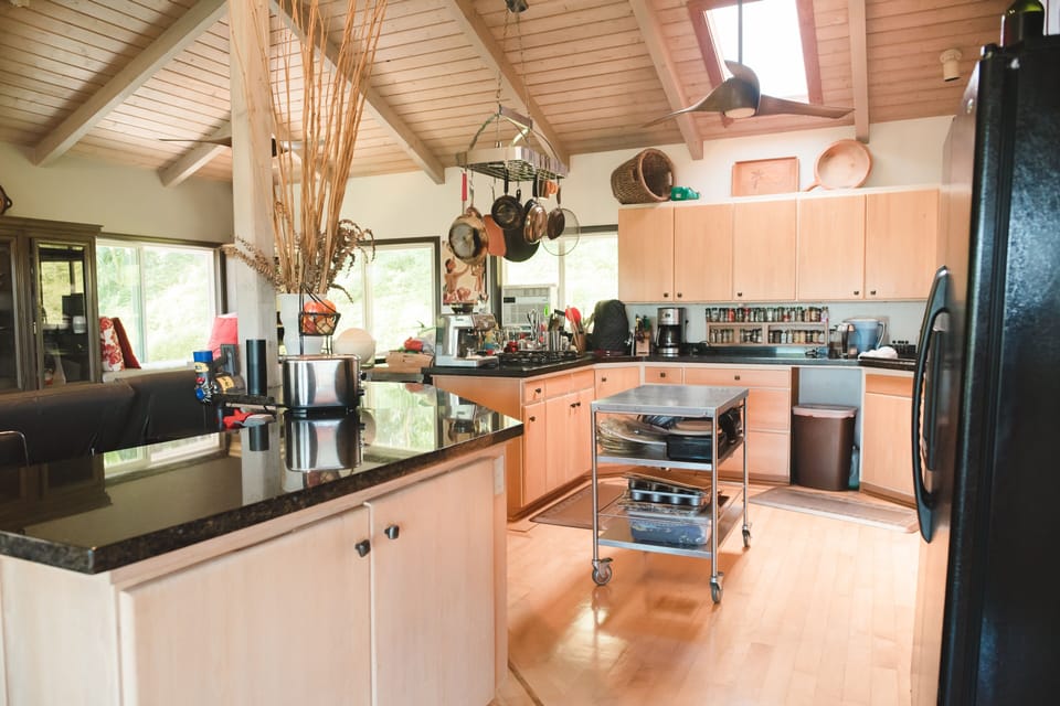 Indoors, Kitchen, Floor, Flooring, Refrigerator