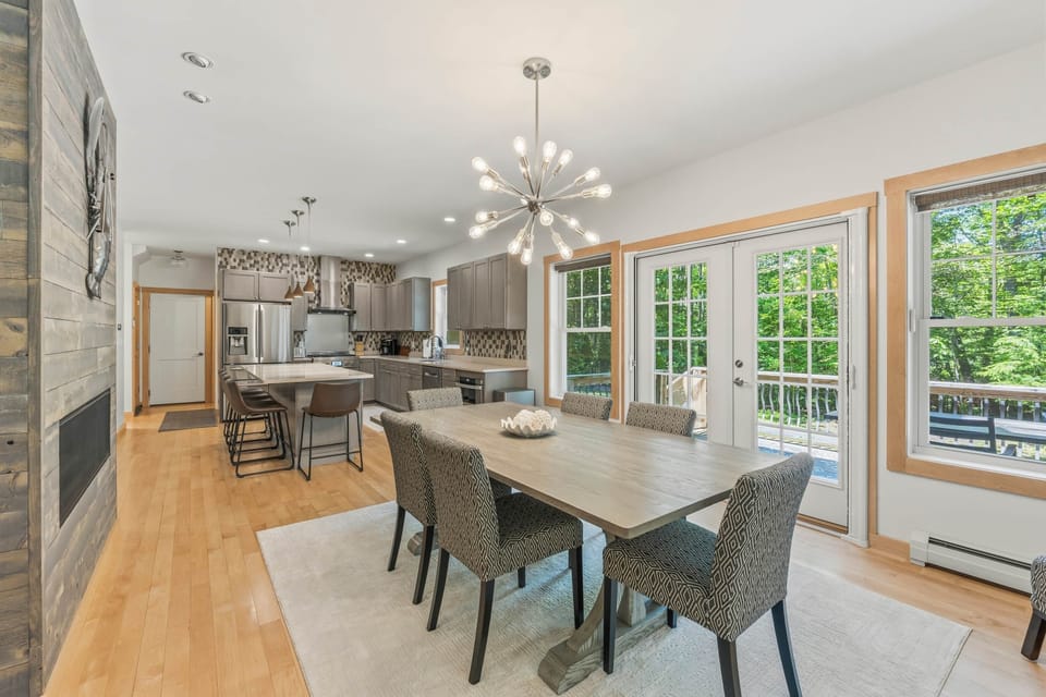 Spacious dining and rear deck access