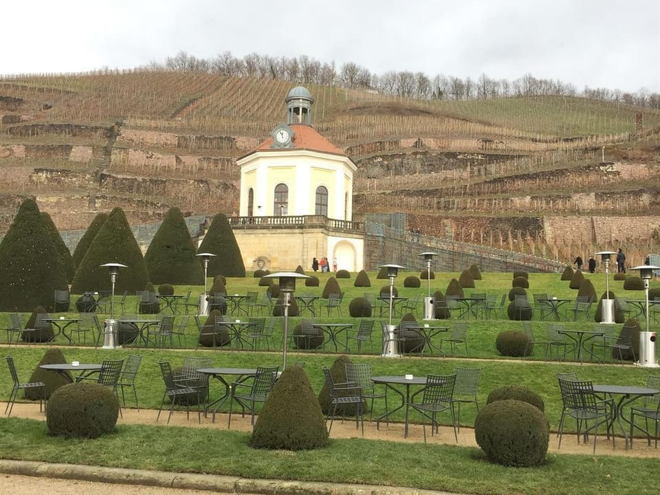 Outdoor banquet area