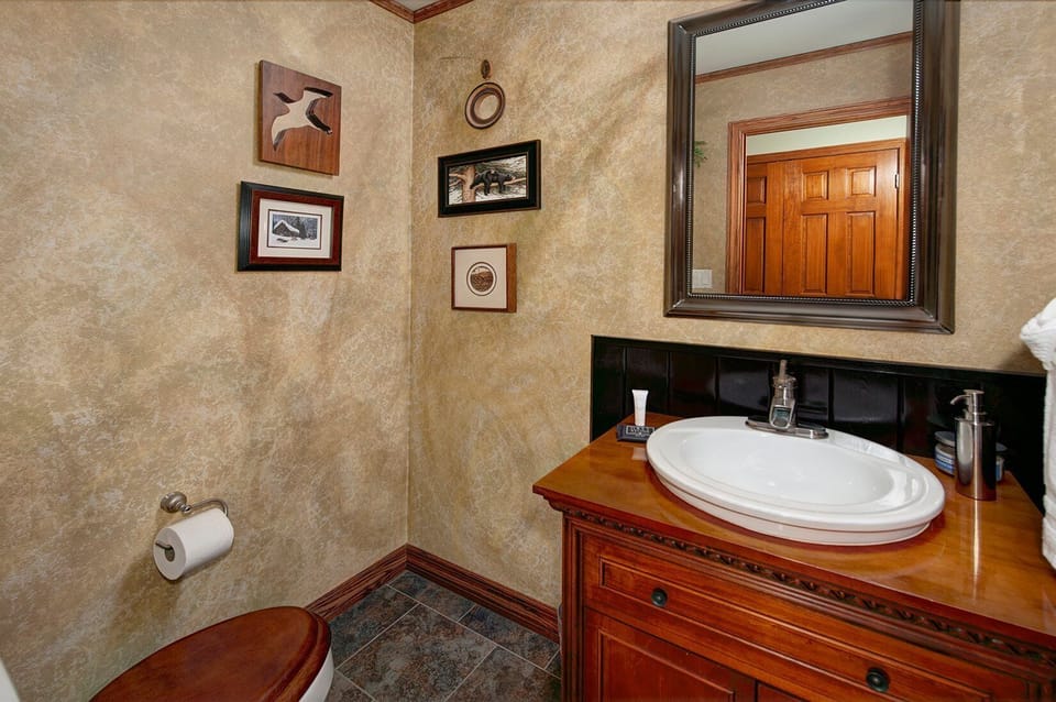 Half bathroom on the main level of the home.