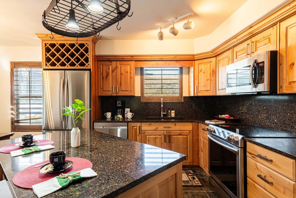 Well-Equipped Kitchen with Stainless Steel Appliances