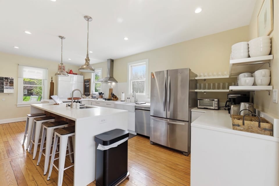 Spacious kitchen with island seating for casual dining