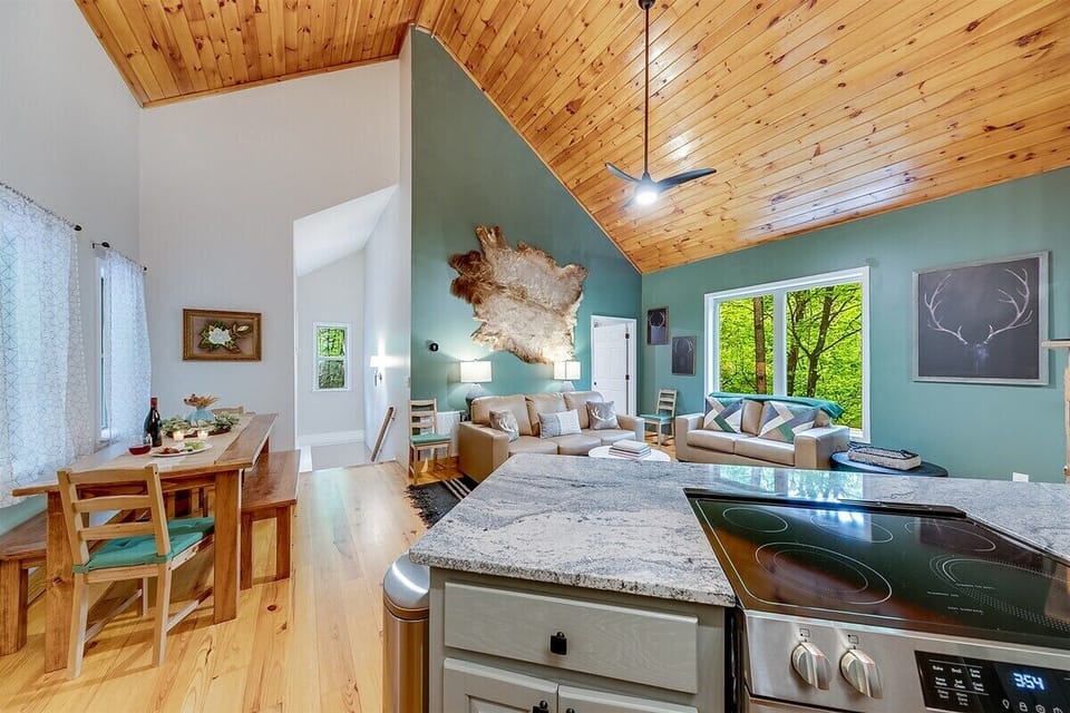 Kitchen view of living area