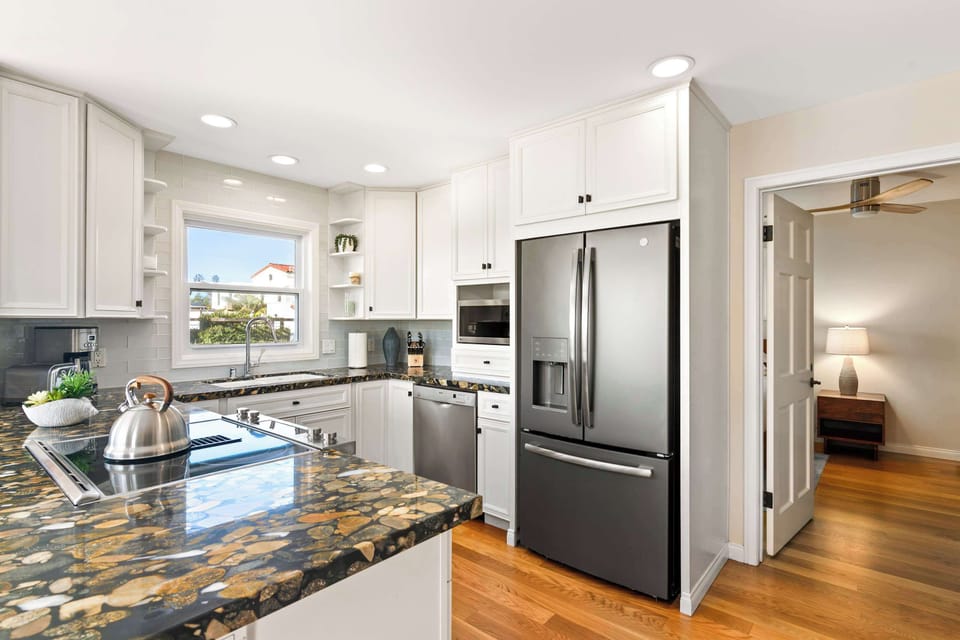 Coastal kitchen with views