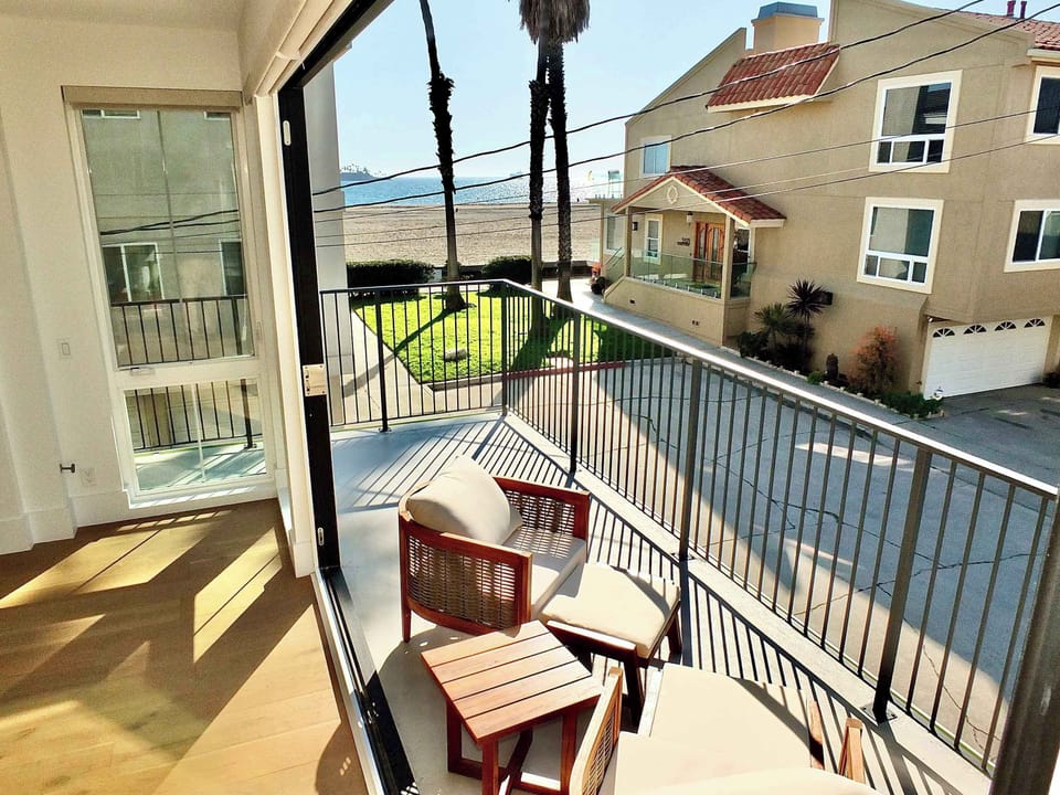 The 1st of 3 second-floor suites, boasting a king bed, ensuite, & balcony