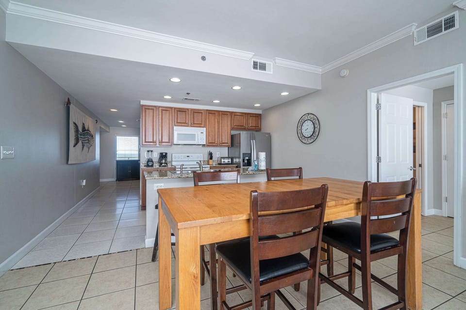 Gather for meals together at the dining table, with seating for 4