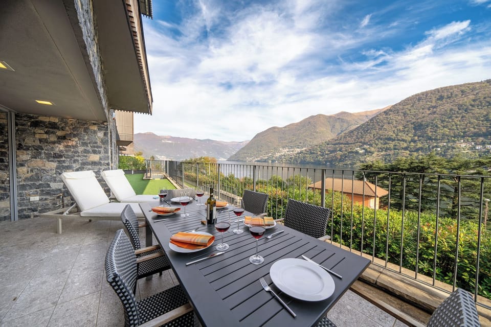 Relax on your private lake view terrace.