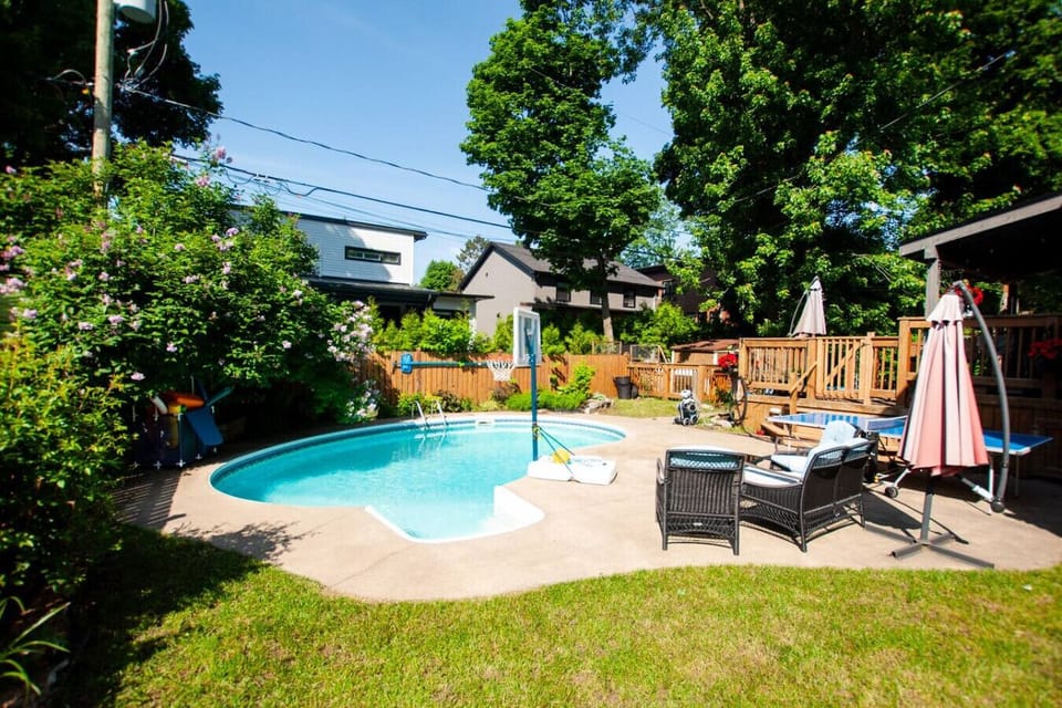Piscine creusée et chauffée
