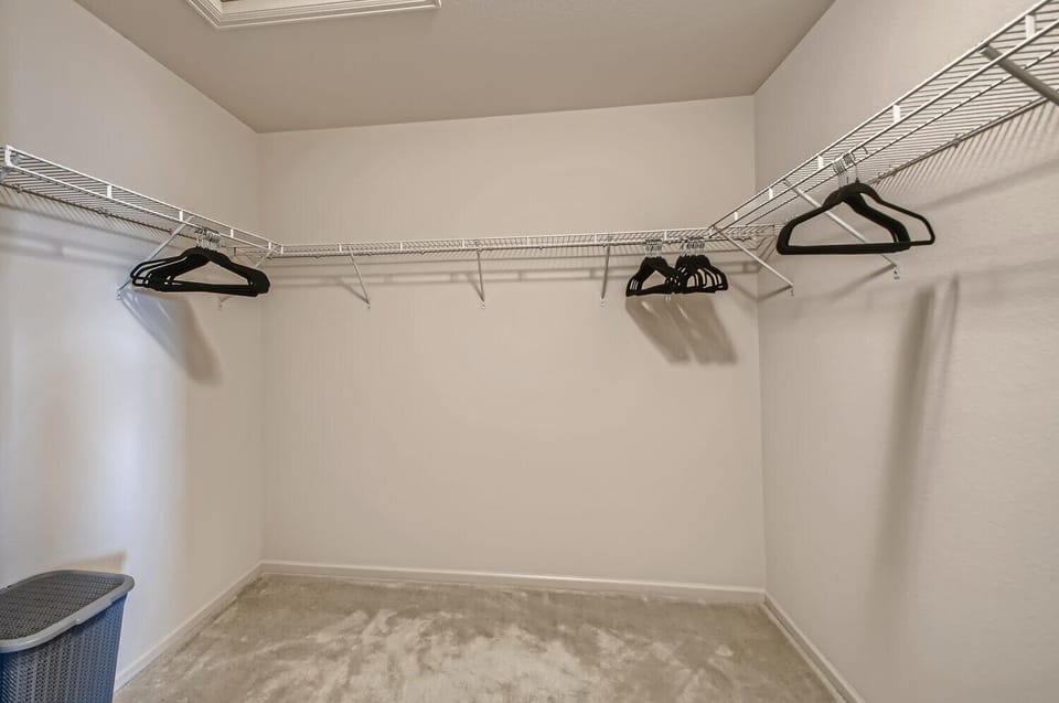 Main bedroom has a huge walk in closet