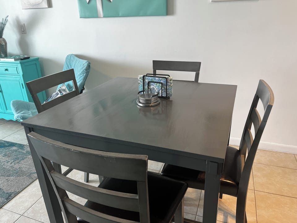 Dining area with seating for shared meals and easy flow to the living room.