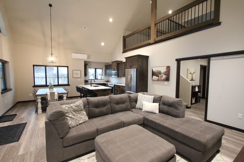 Big ole couch for relaxing.