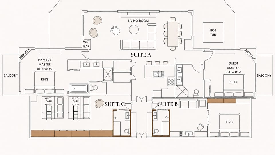 Park City Prestige's floor plan to help you visualize your stay here!