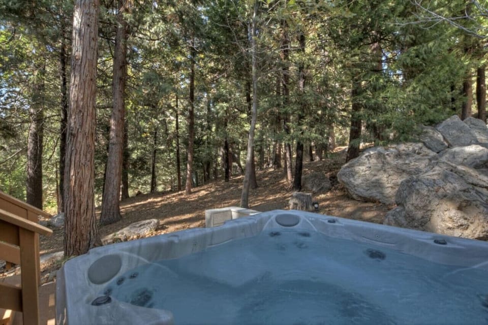 Relax in the hot tub and embrace nature
