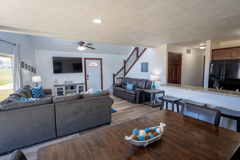 Living Room, Dining Room and Kitchen