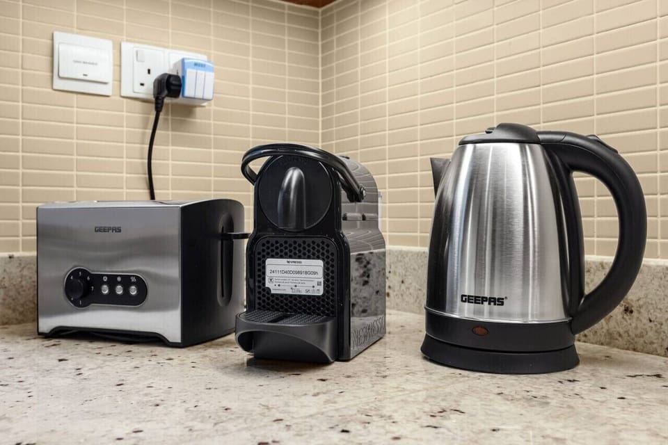 Kitchen Essentials: Enjoy modern appliances for effortless cooking and brewing your favorite beverages!
