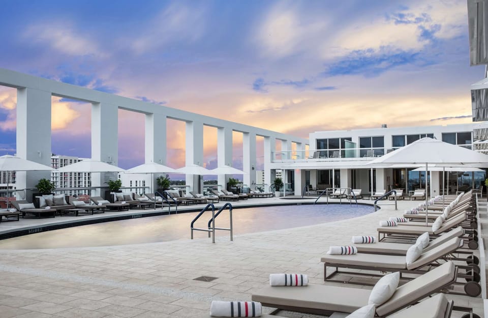 Pool lounge area.