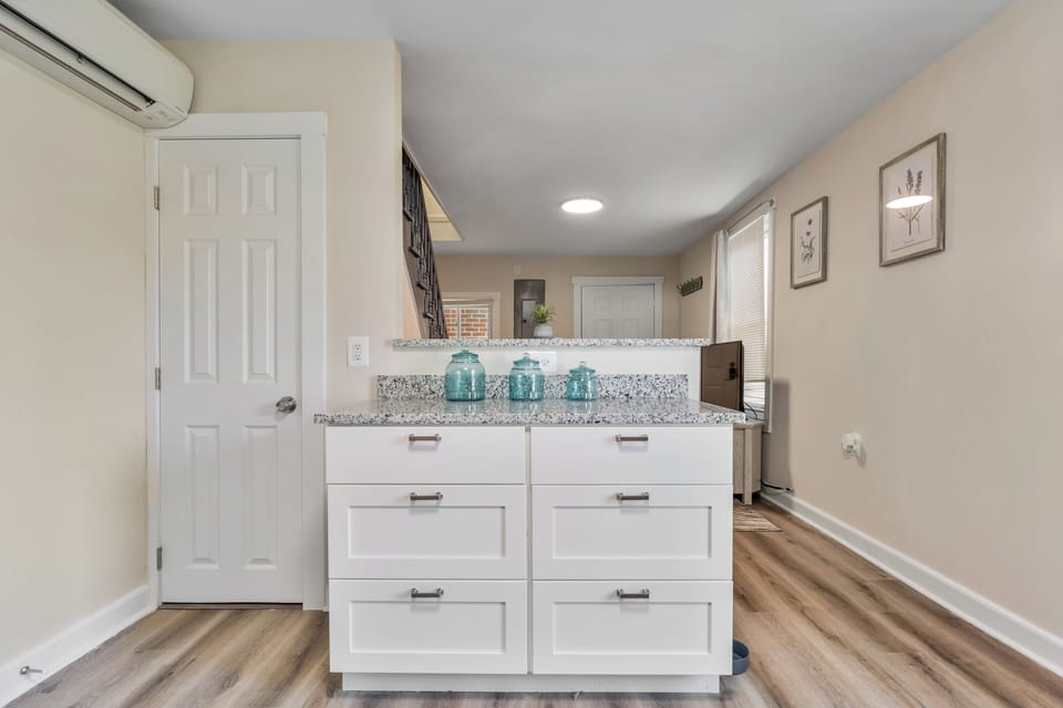 Ample countertop space in our well-appointed kitchen