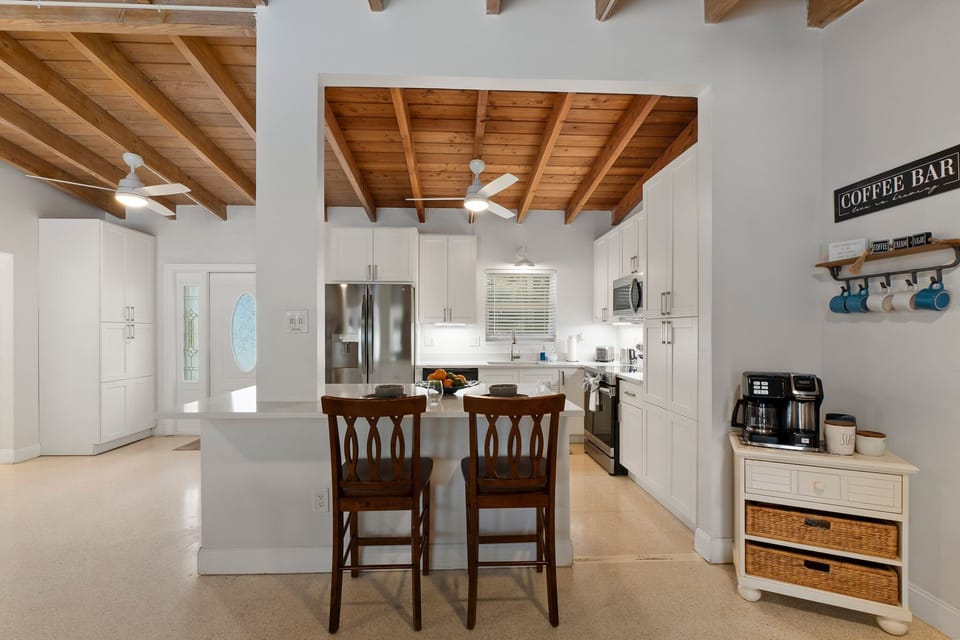 kitchen and coffee bar