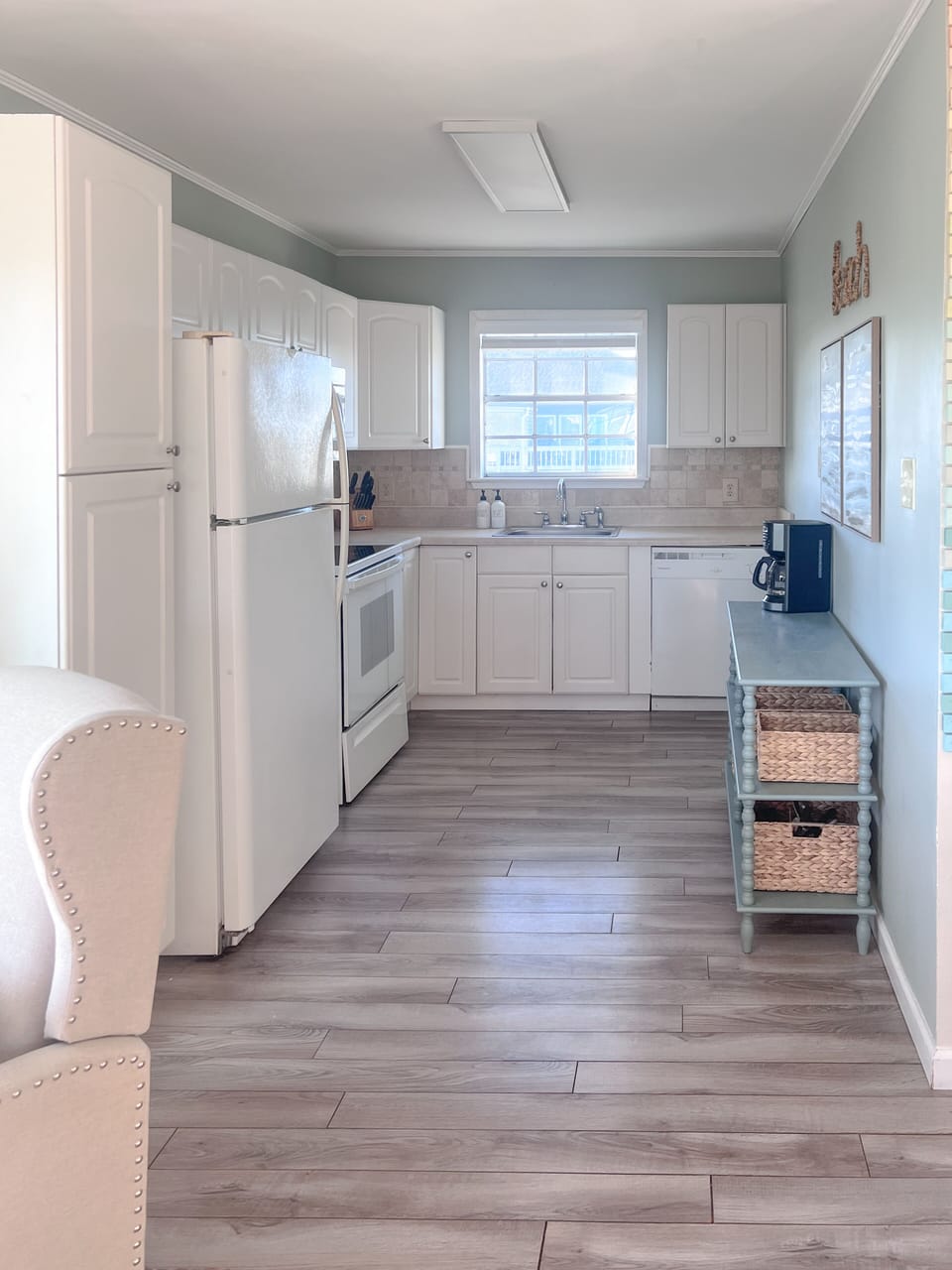 Kitchen with ample storage and cooking and baking essentials