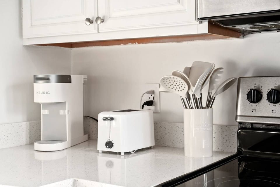 Keurig Coffee, Waffle Maker, and Fully Stocked Kitchen