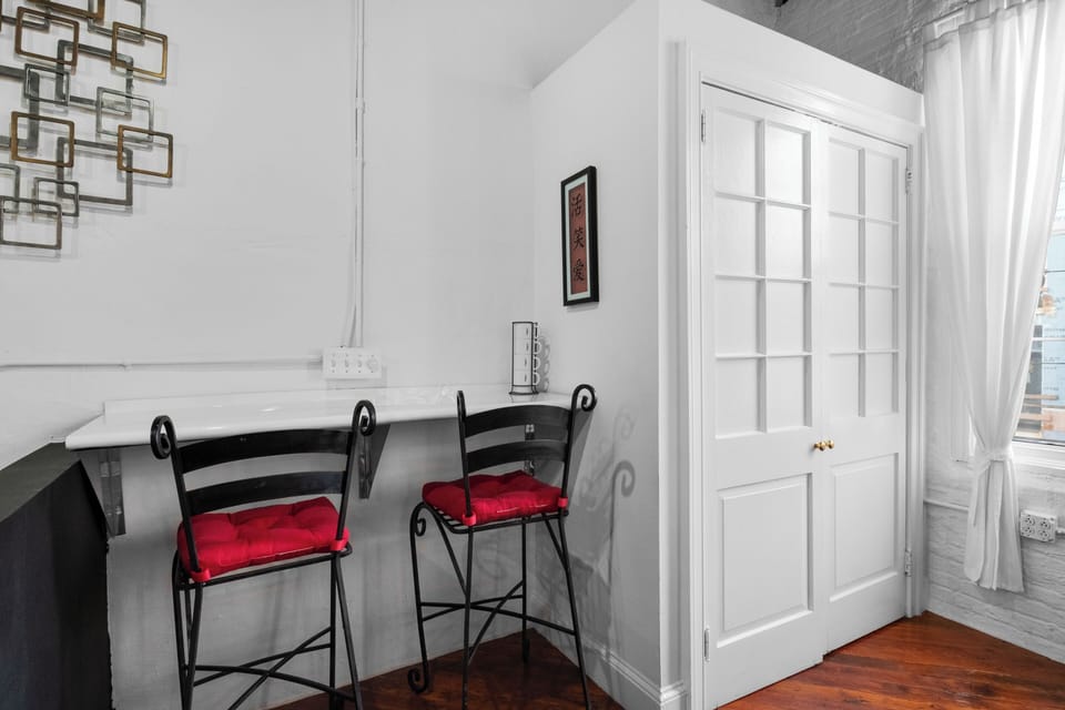 Elegant dining area with seating for six, perfect for enjoying meals together