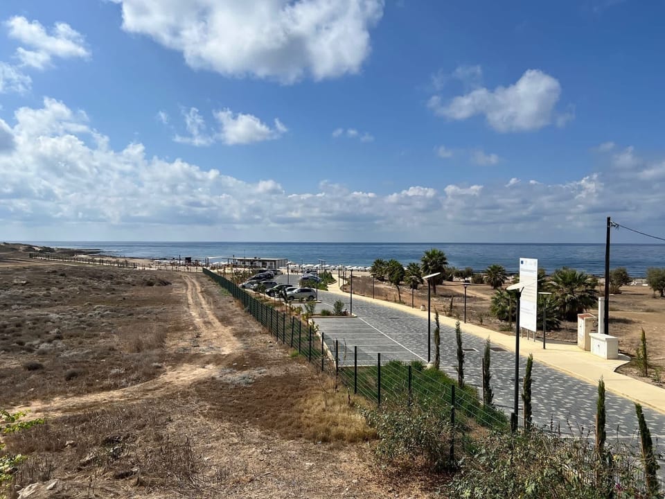 1 min walk to the beach, sea bar and sea (plus children's play area)