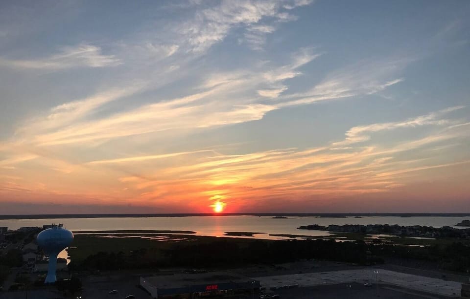 Sunset view from balcony