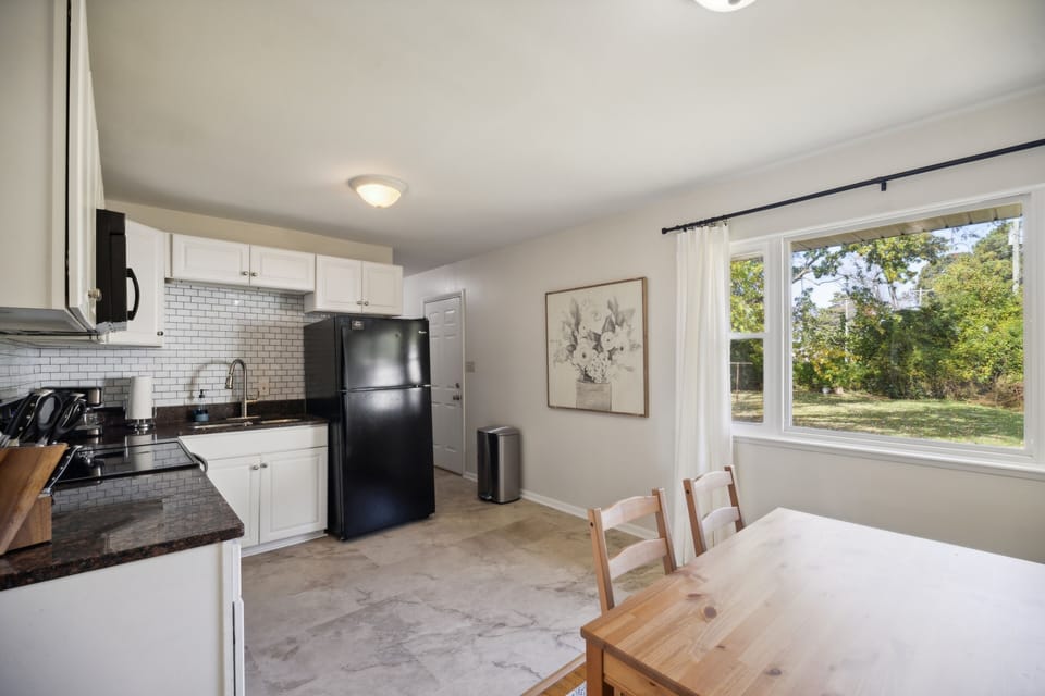 Indoors, Floor, Flooring, Lamp, Refrigerator