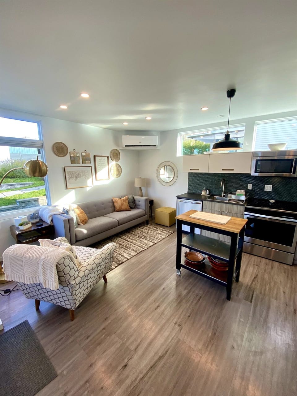 Open concept, modern living are that is clean and cozy, equipped with a heat pump to keep you at the right temperature year-round.