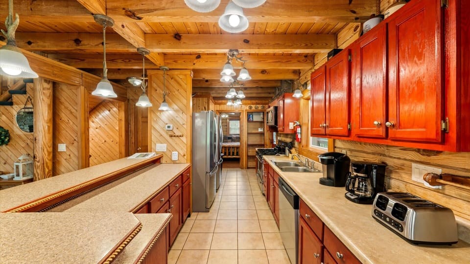 Our fully stocked kitchen