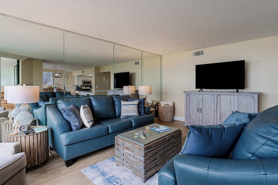 Living room with sofa, loveseat and chairs