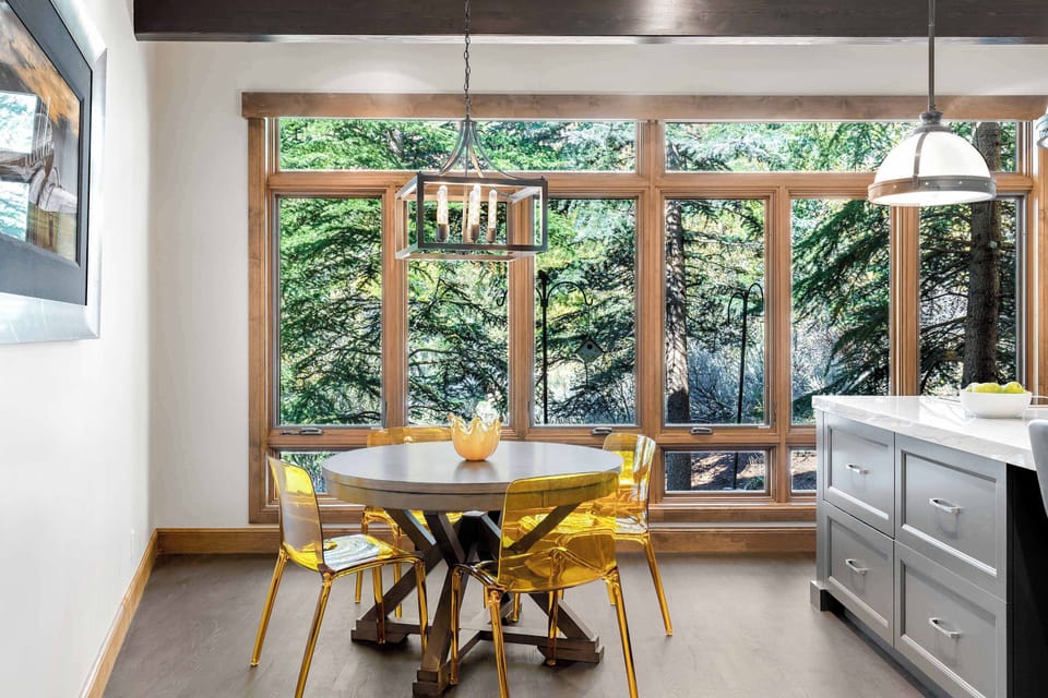 Dining table with seating for 4